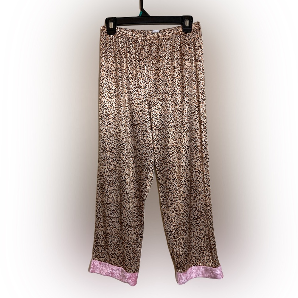 Cozy Pink & Leopard Print Pajama Pants - Comfy, Fun, Size Large 16
